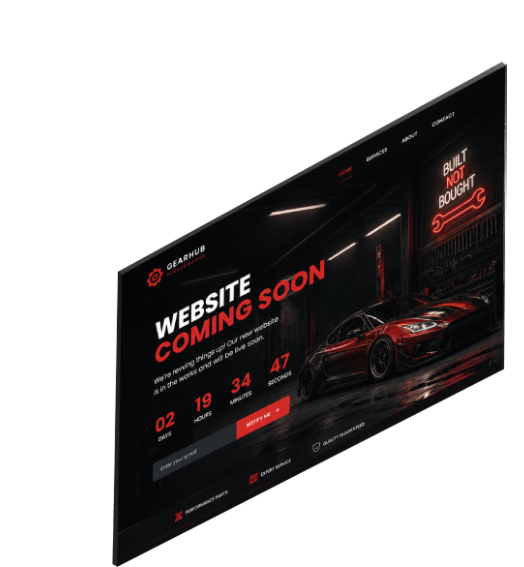 Coming-soon-pagina ontwerp